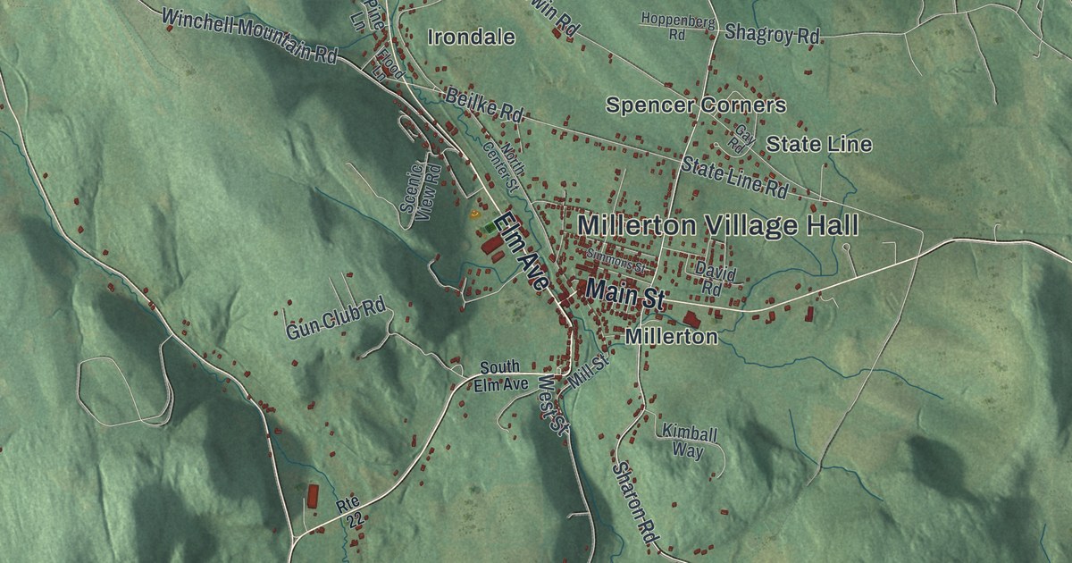 Map of North East, New York