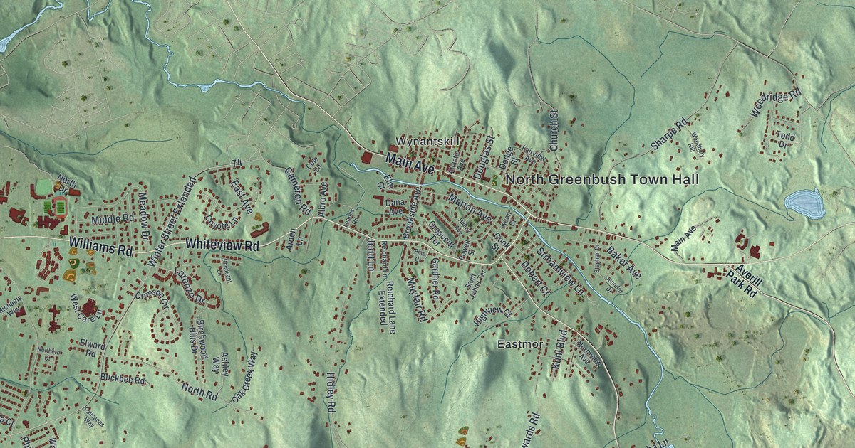 Map of North Greenbush, New York