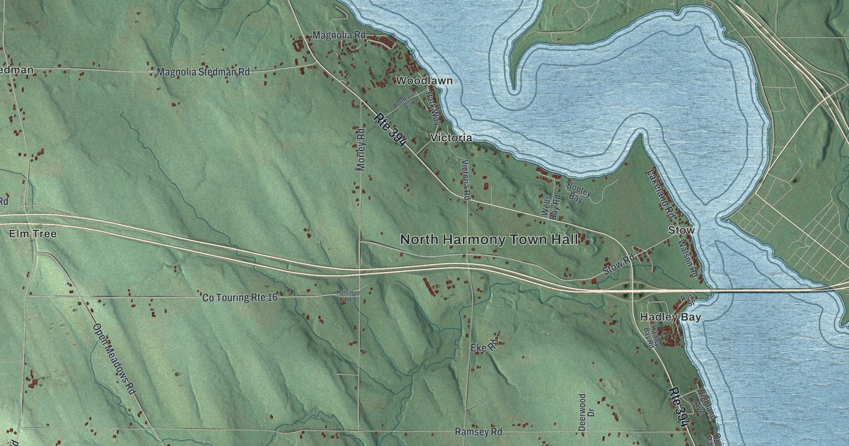 Map of North Harmony, New York
