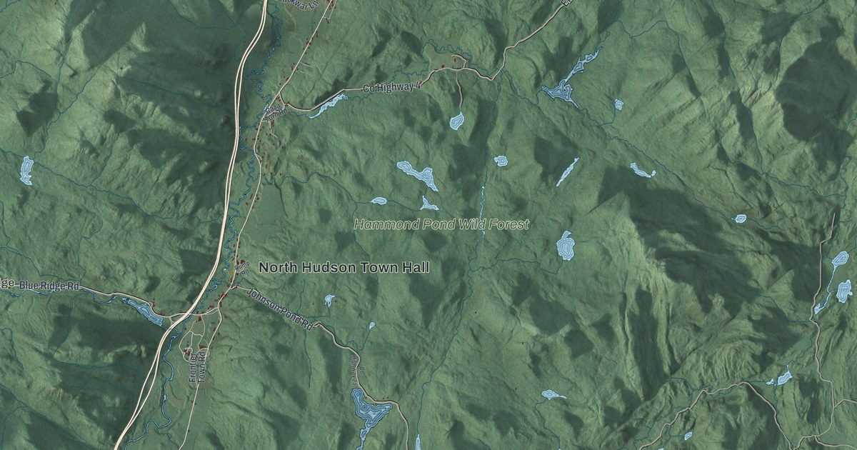 Map of North Hudson, New York