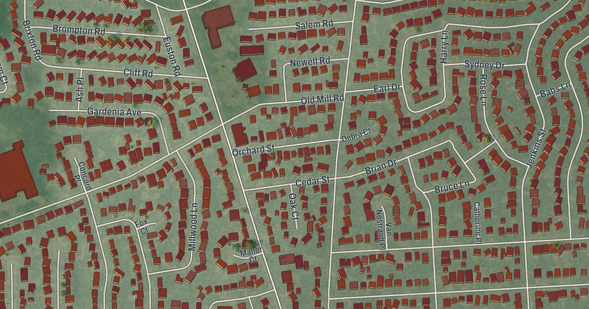 Map of North Merrick, New York