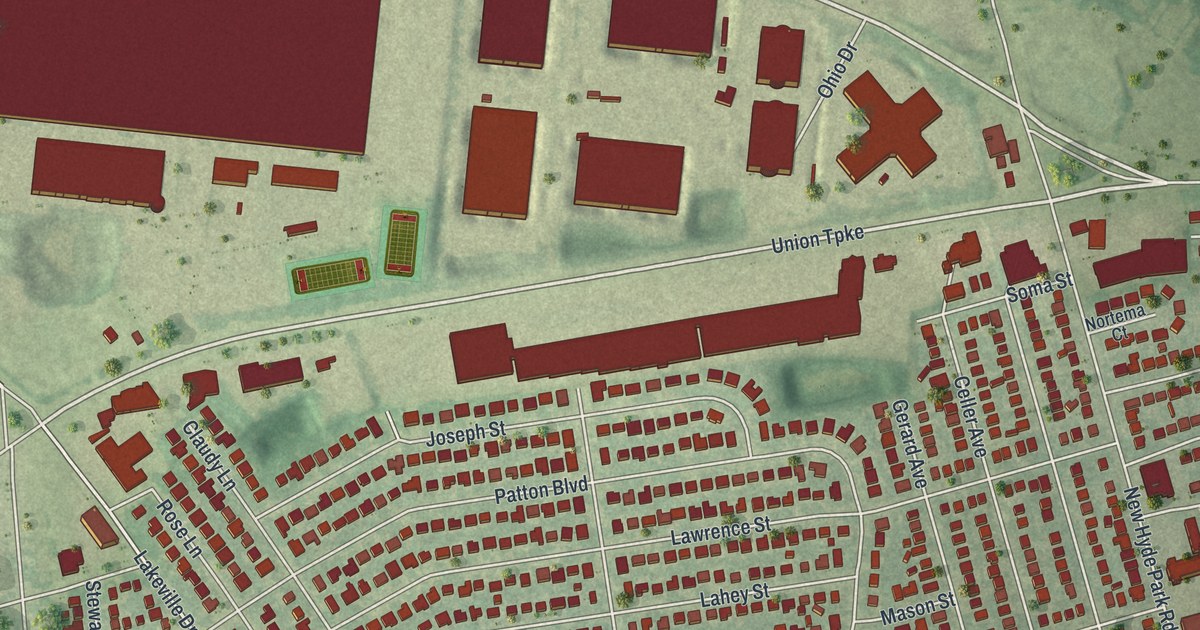 Map of North New Hyde Park, New York