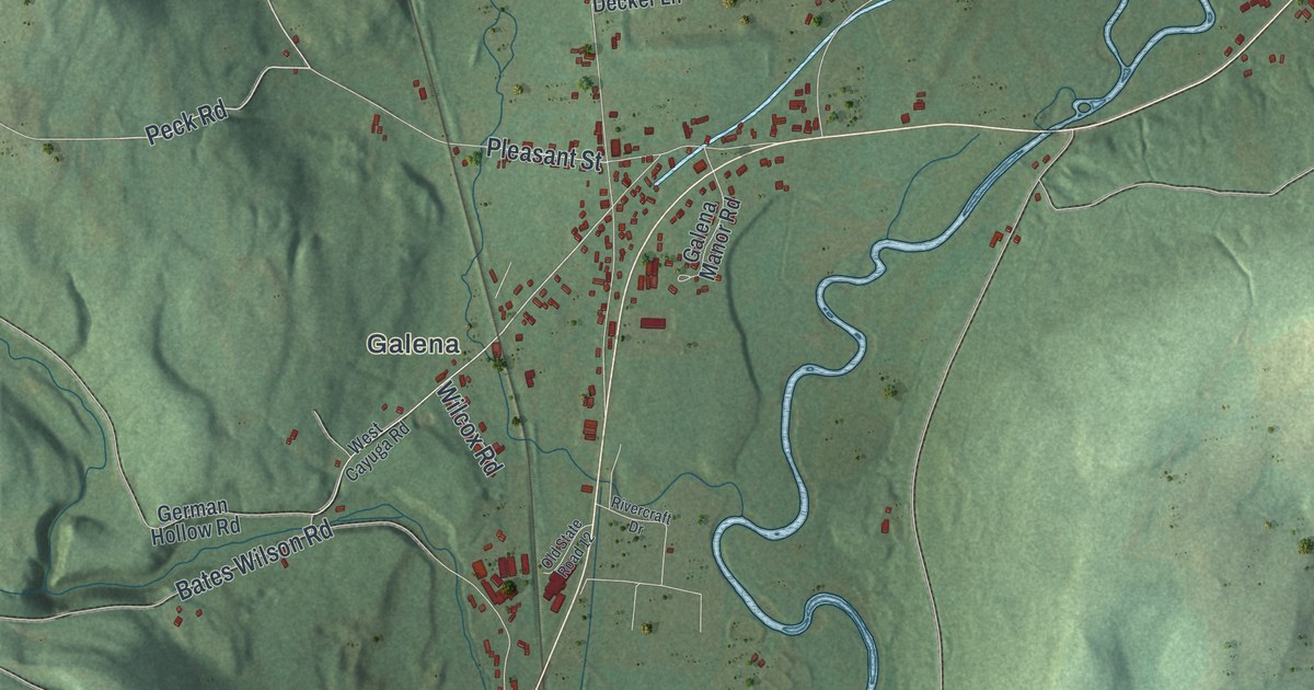 Map of North Norwich, New York