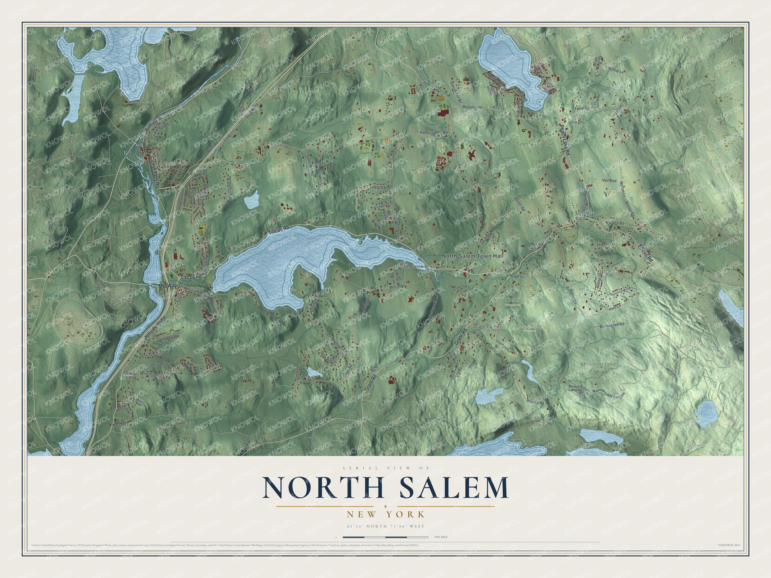 Watermarked full-map preview of North Salem, New York
