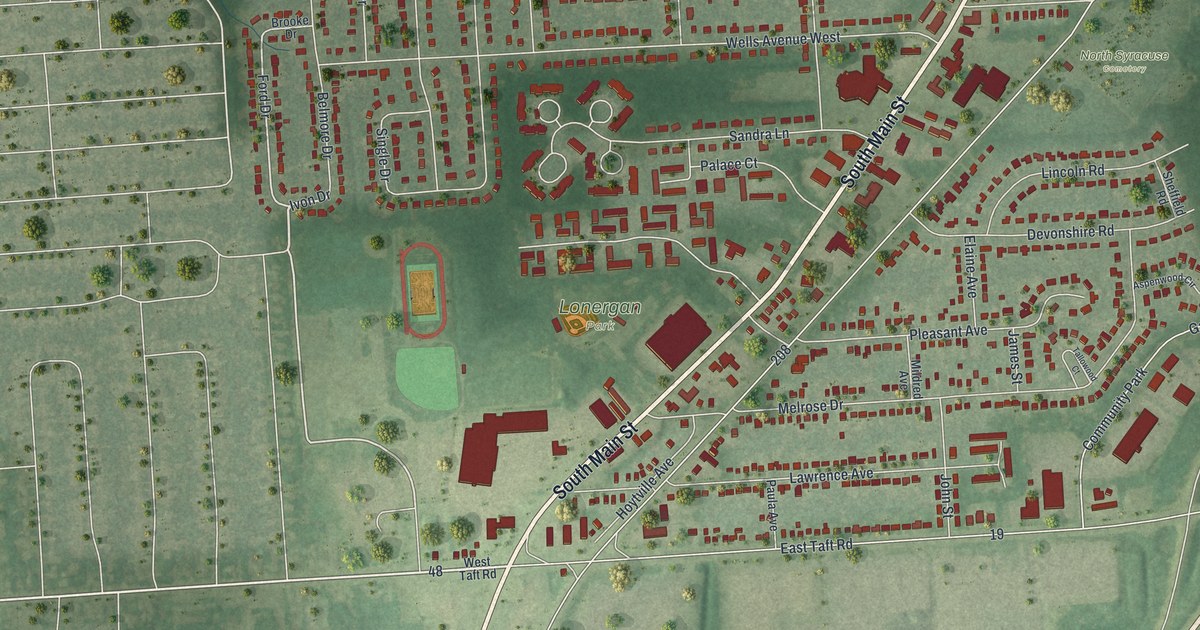 Map of North Syracuse, New York
