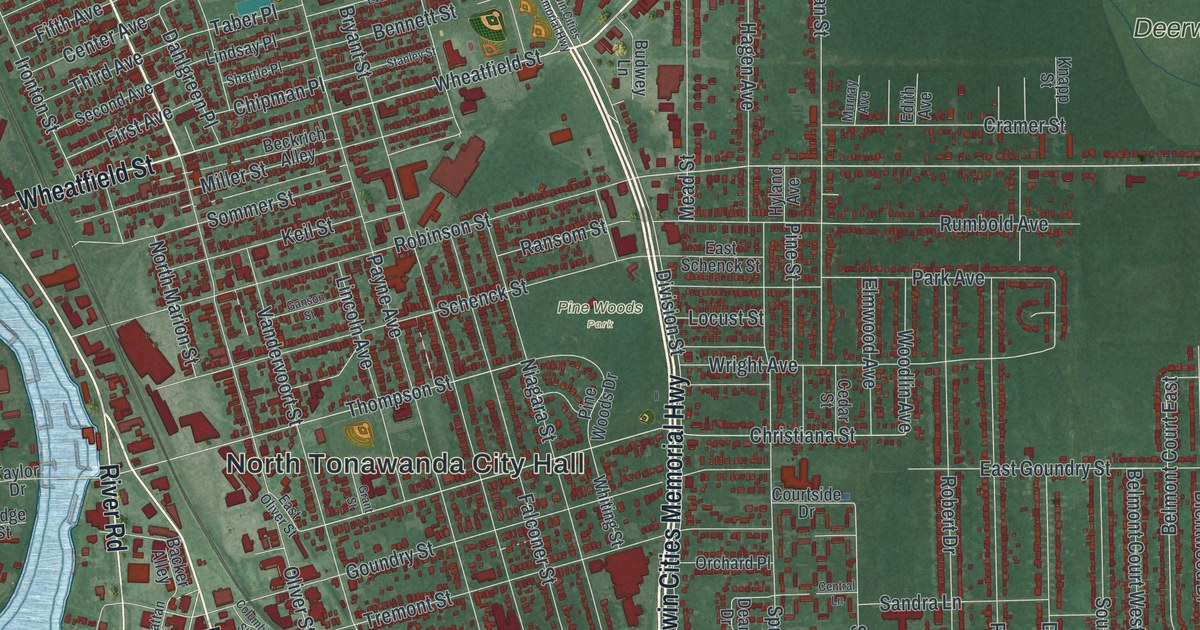 Map of North Tonawanda, New York