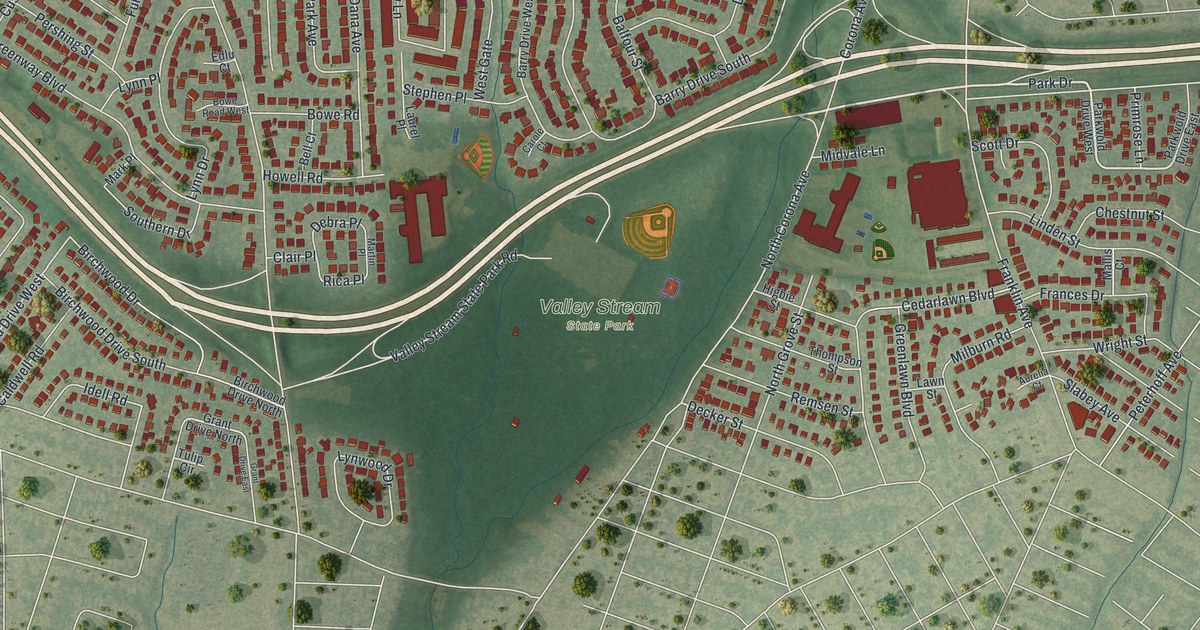 Map of North Valley Stream, New York