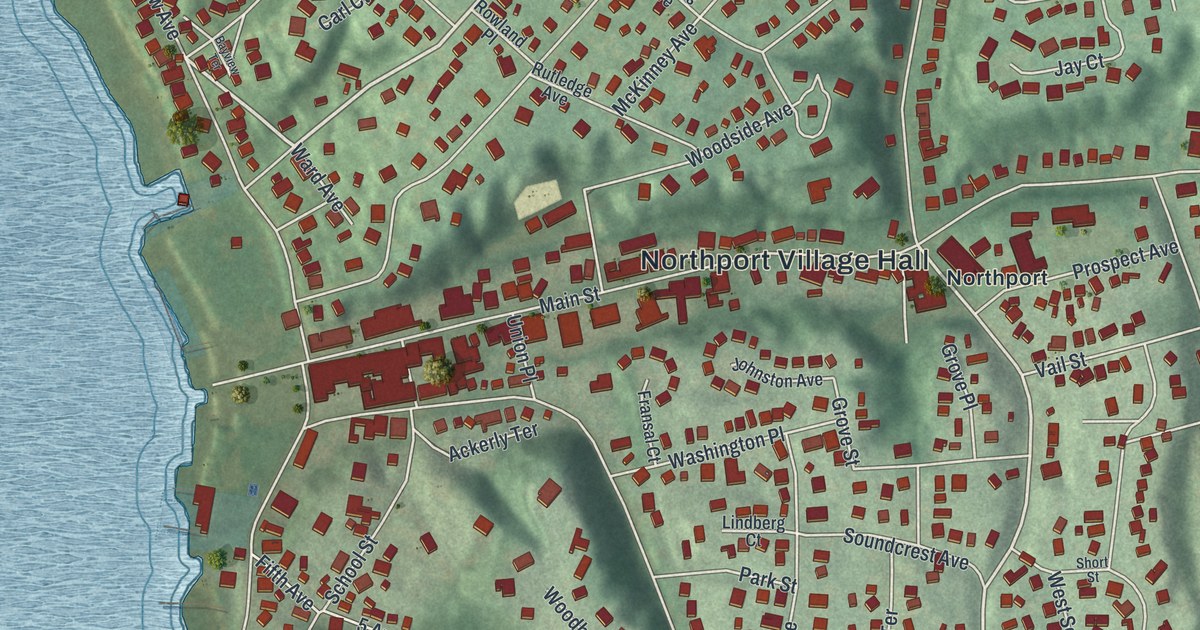 Map of Northport, New York