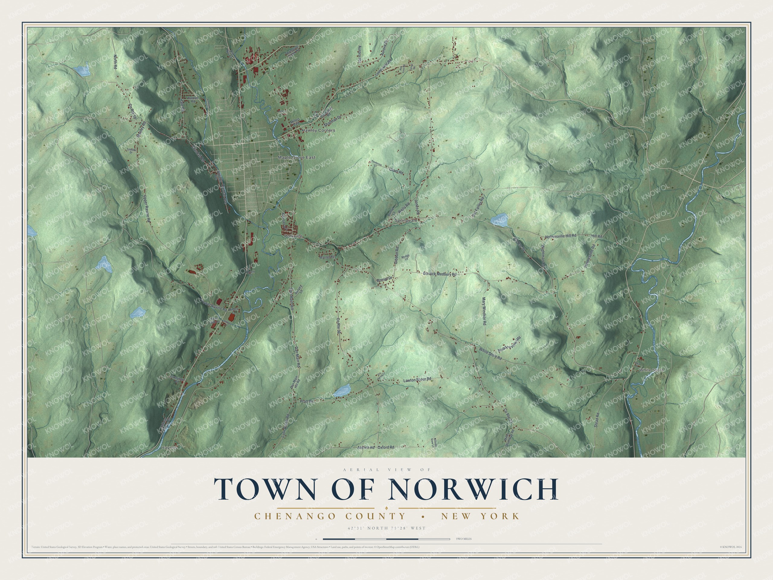 Watermarked full-map preview of Norwich, New York