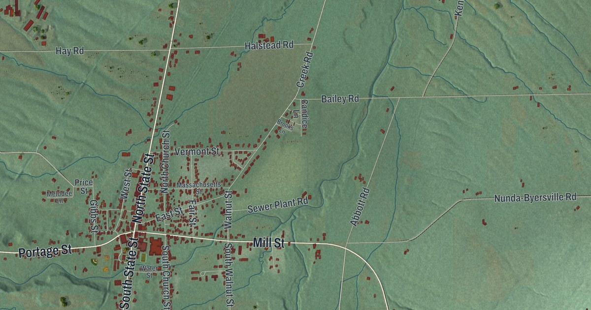 Map of Nunda, New York