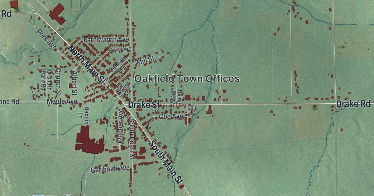 Map of Oakfield, New York