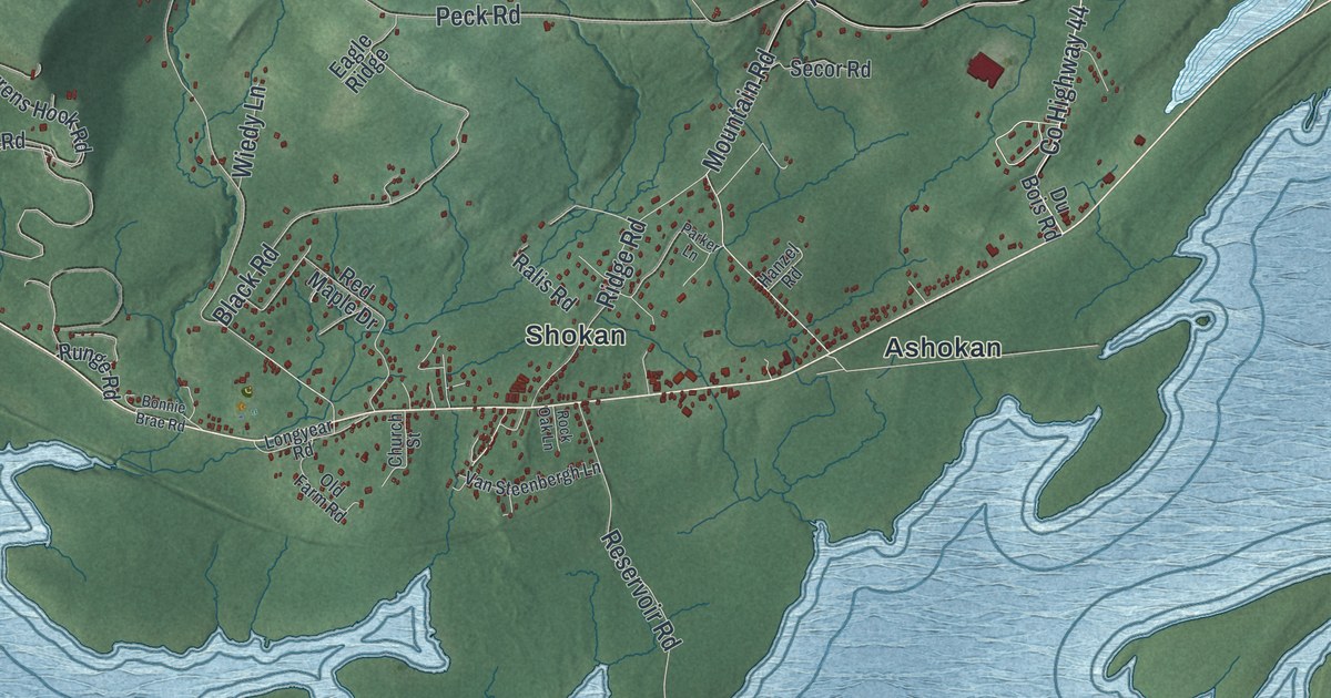 Map of Olive, New York