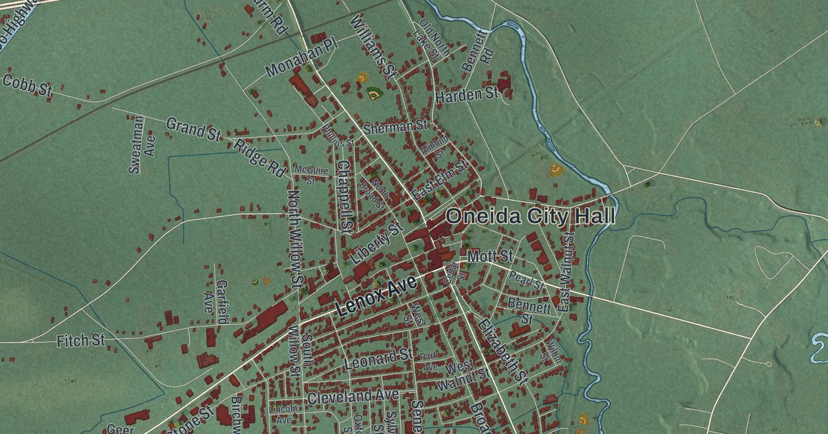 Map of Oneida, New York