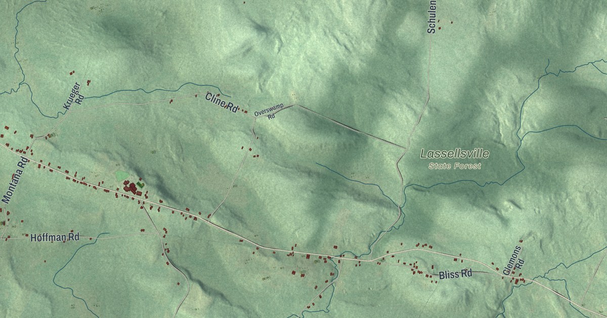 Map of Oppenheim, New York