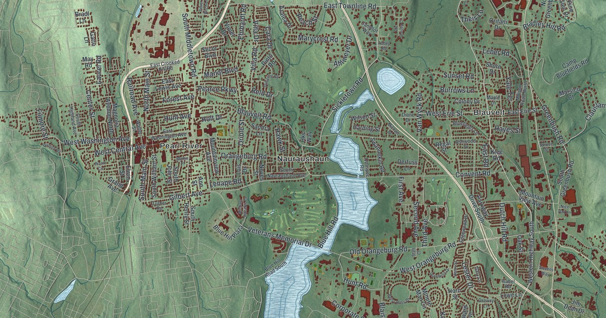Map of Orangetown, New York