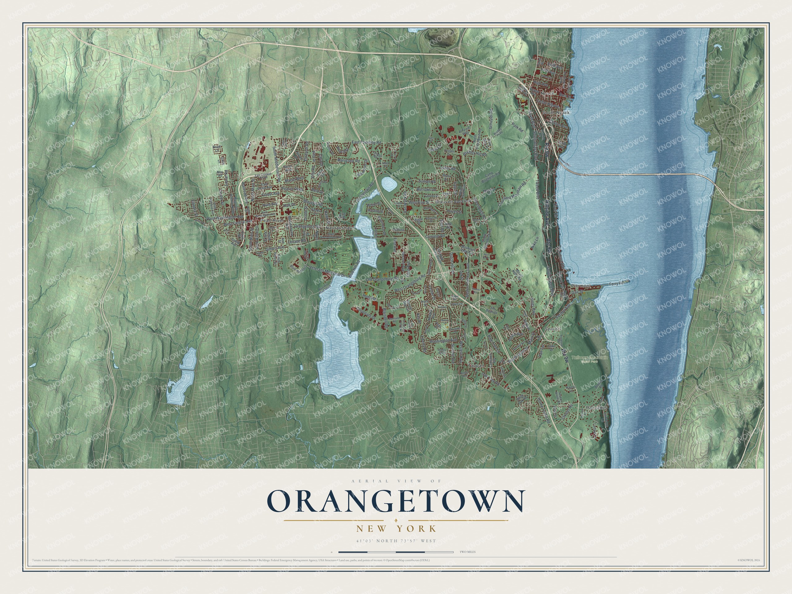 Watermarked full-map preview of Orangetown, New York