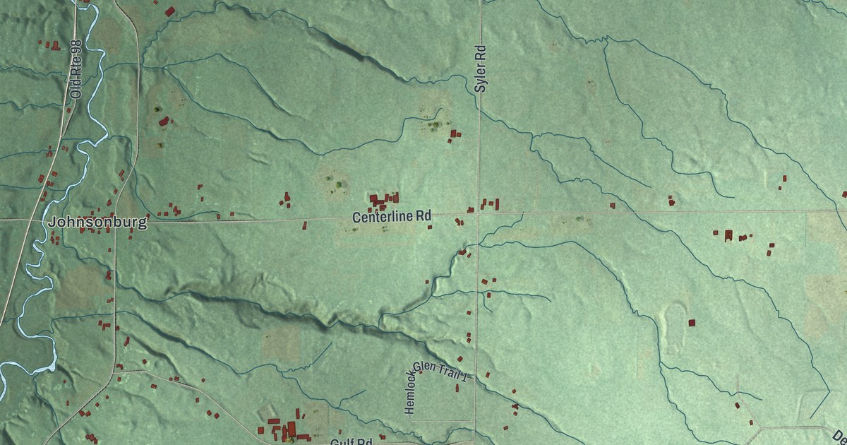 Map of Orangeville, New York