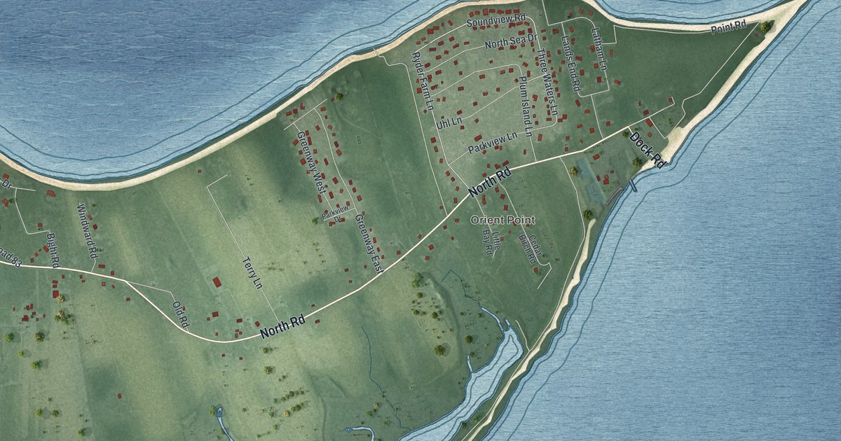 Map of Orient, New York