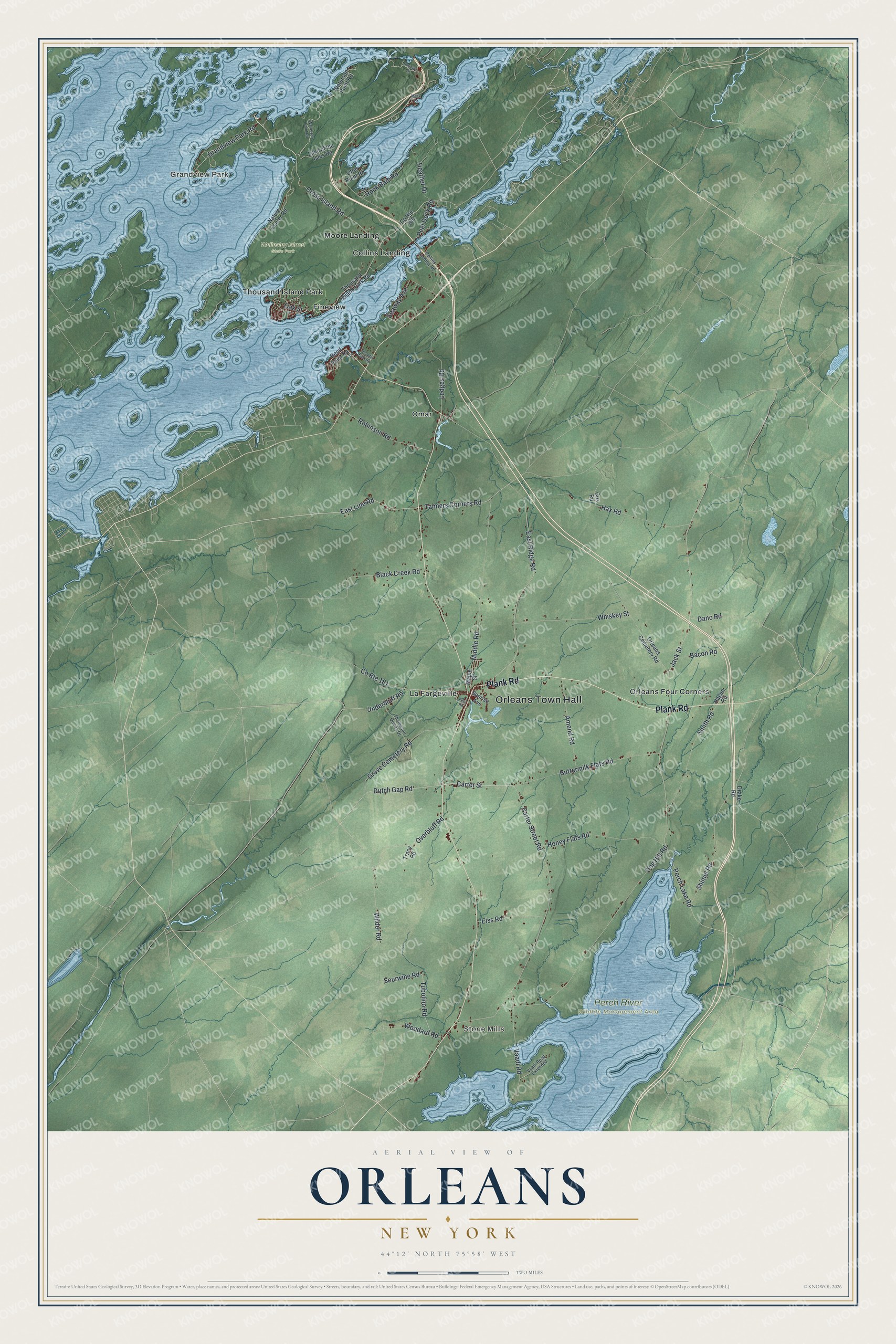 Watermarked full-map preview of Orleans, New York