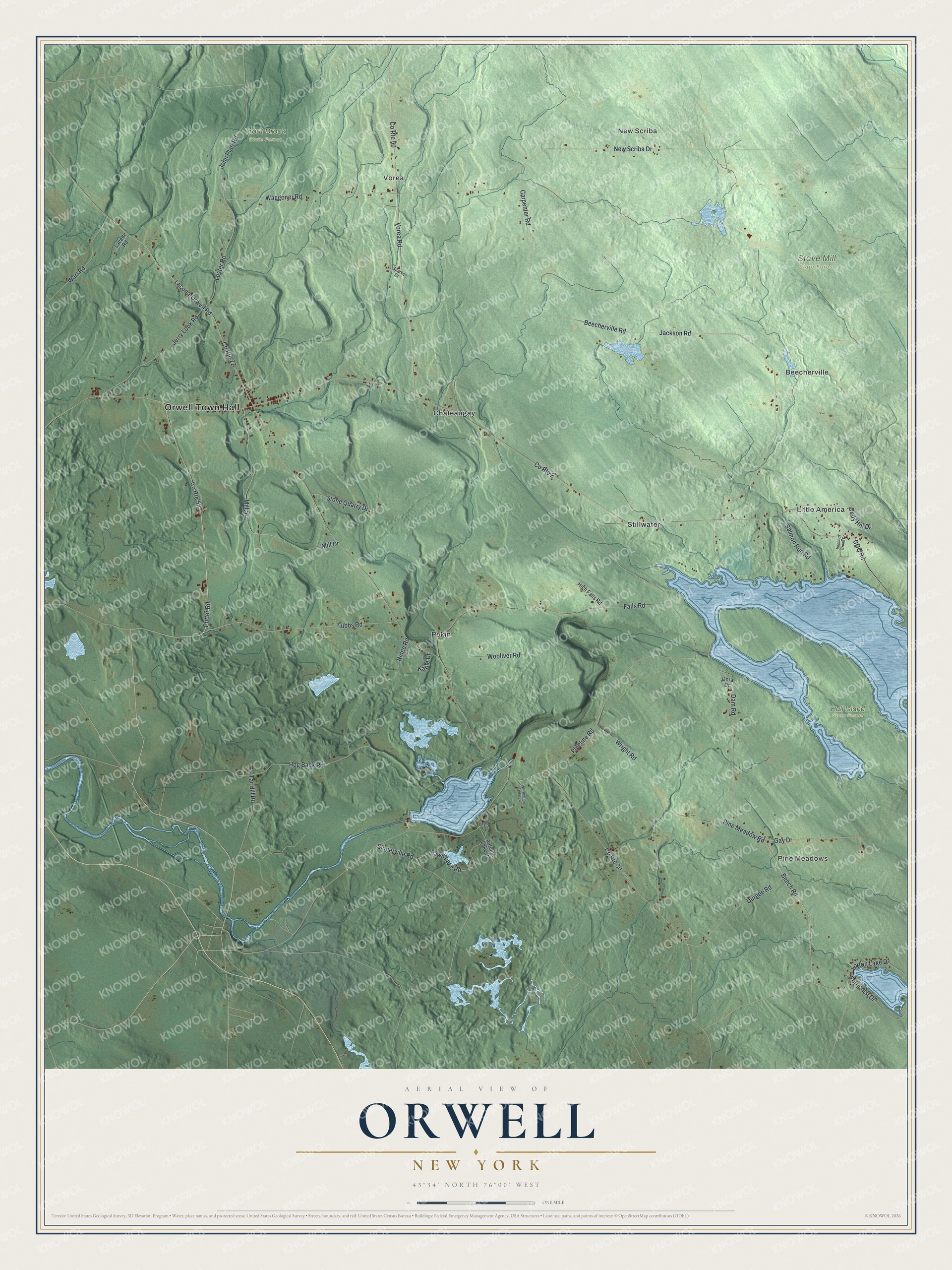 Watermarked full-map preview of Orwell, New York