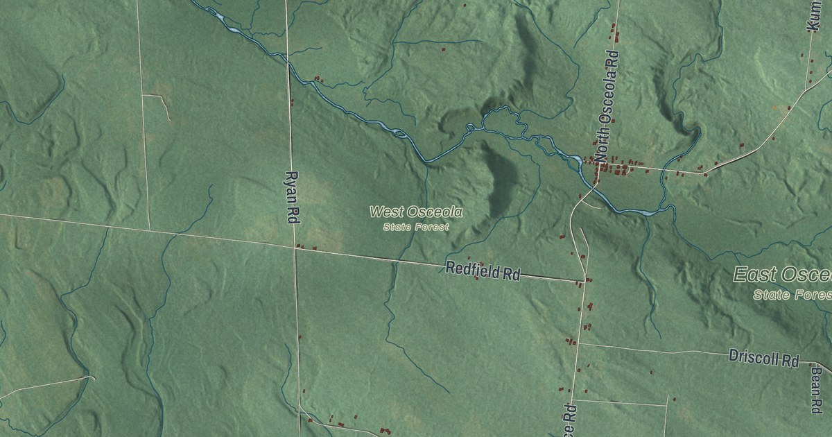 Map of Osceola, New York