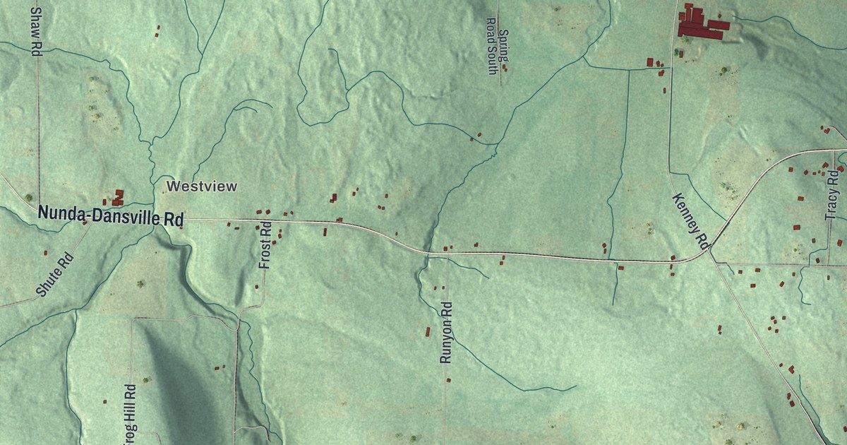 Map of Ossian, New York