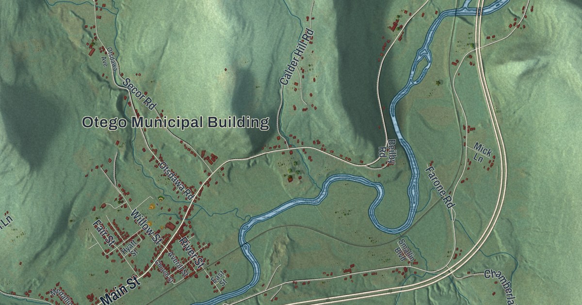 Map of Otego, New York