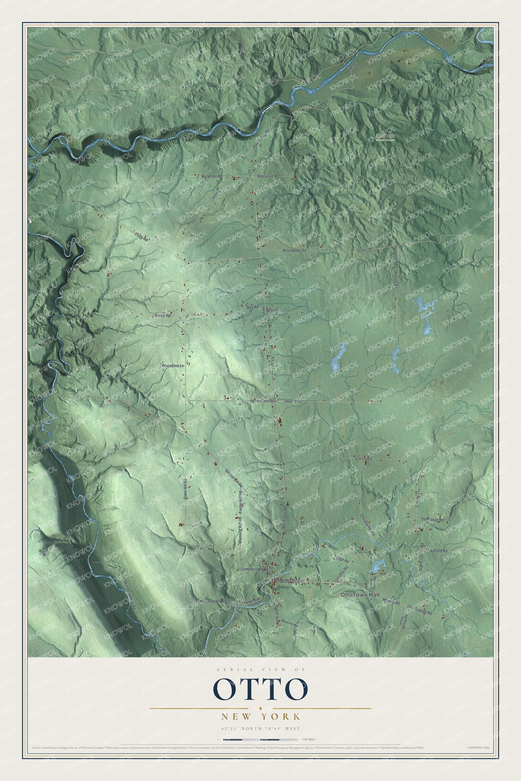 Watermarked full-map preview of Otto, New York
