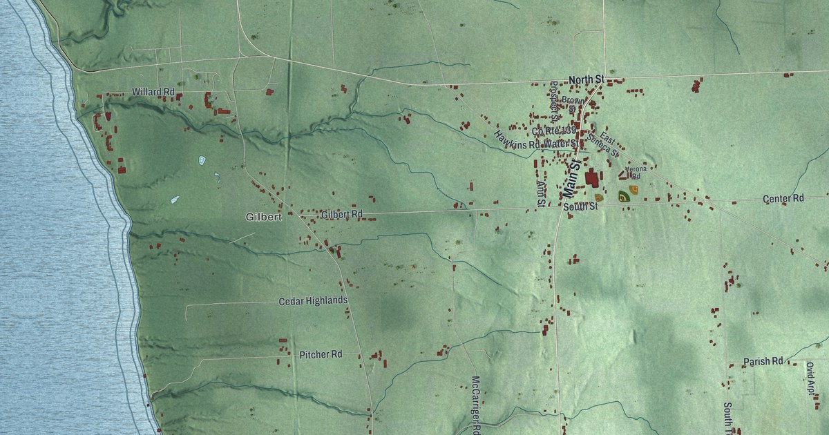 Map of Ovid, New York