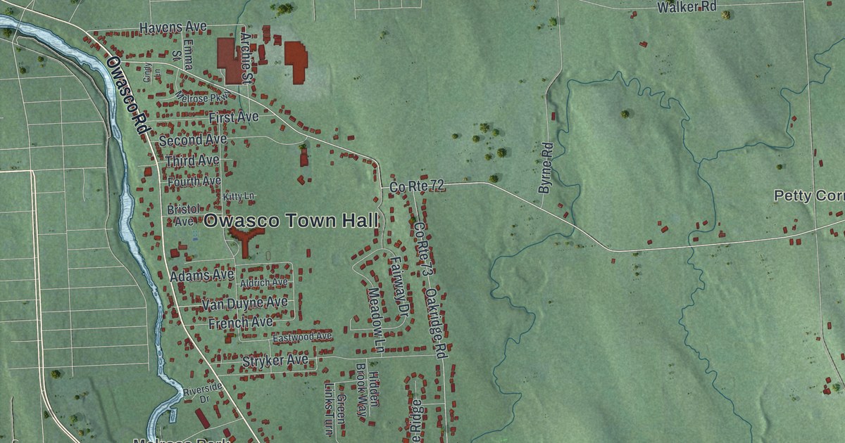 Map of Owasco, New York