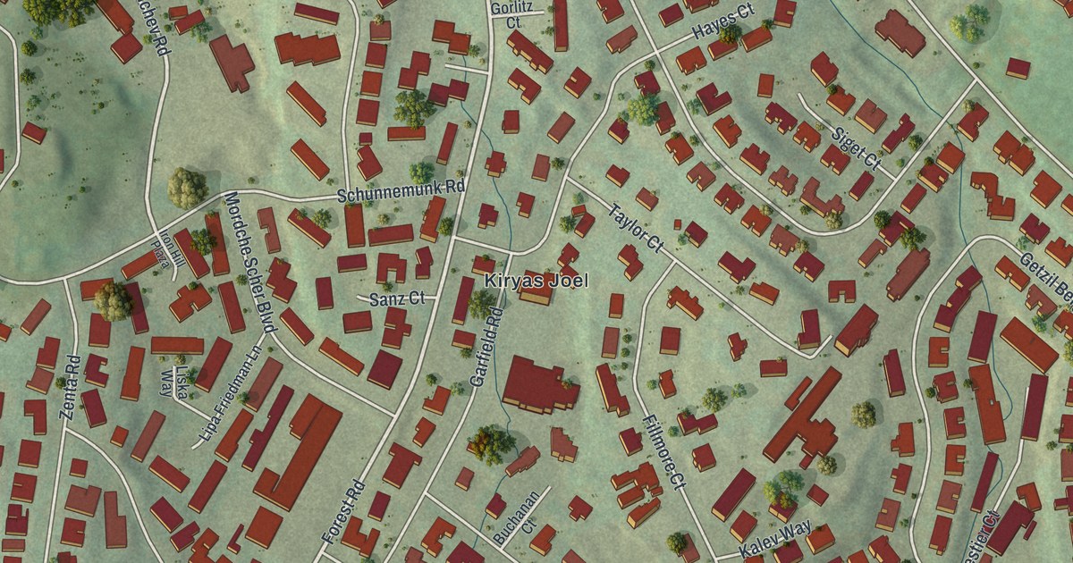 Map of Palm Tree, New York