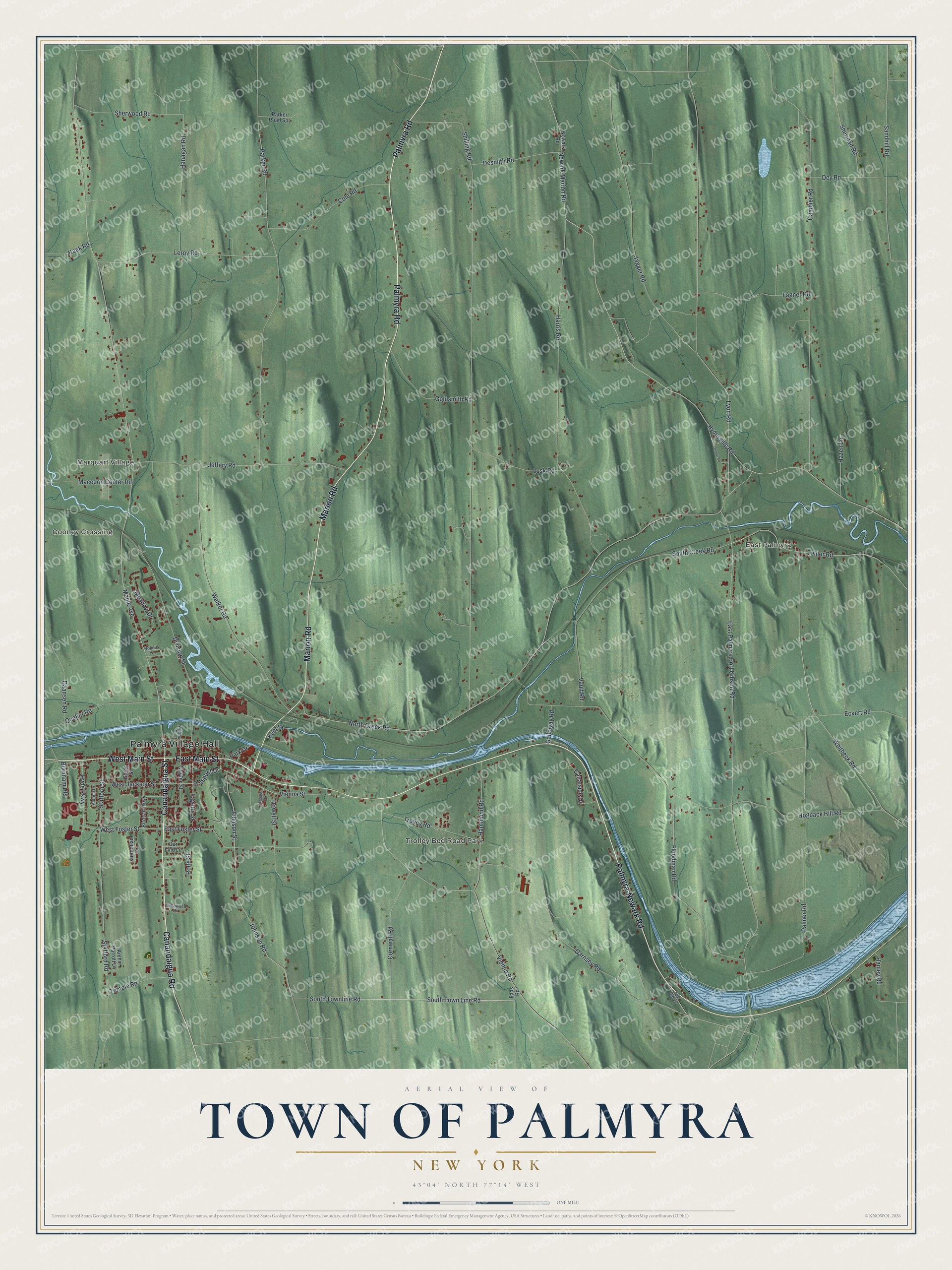 Watermarked full-map preview of Palmyra, New York