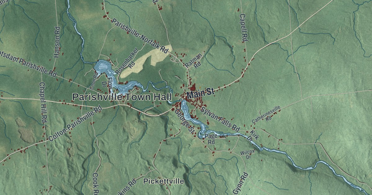 Map of Parishville, New York