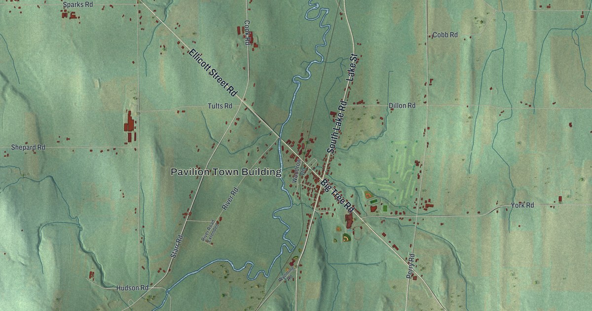 Map of Pavilion, New York
