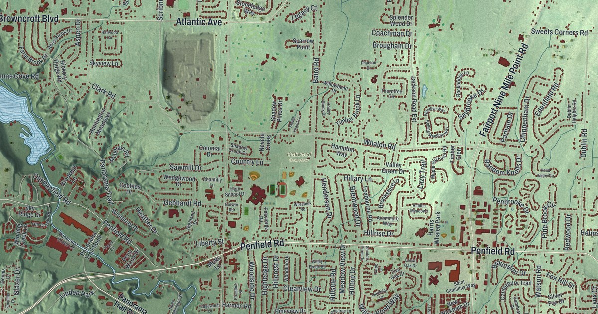 Map of Penfield, New York