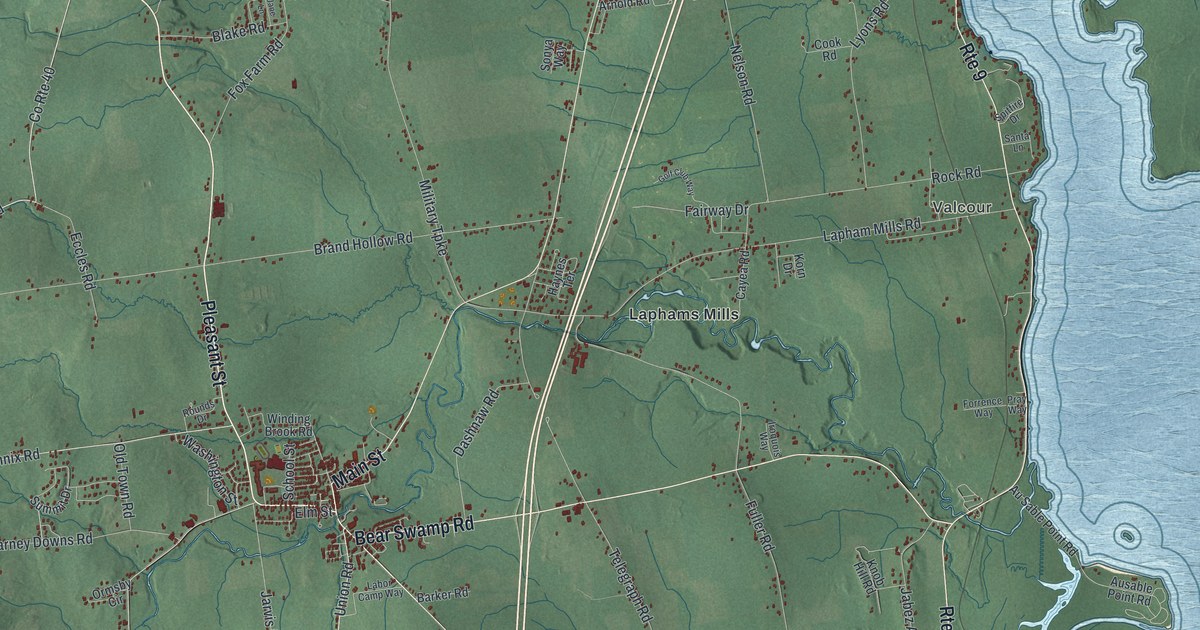 Map of Peru, New York