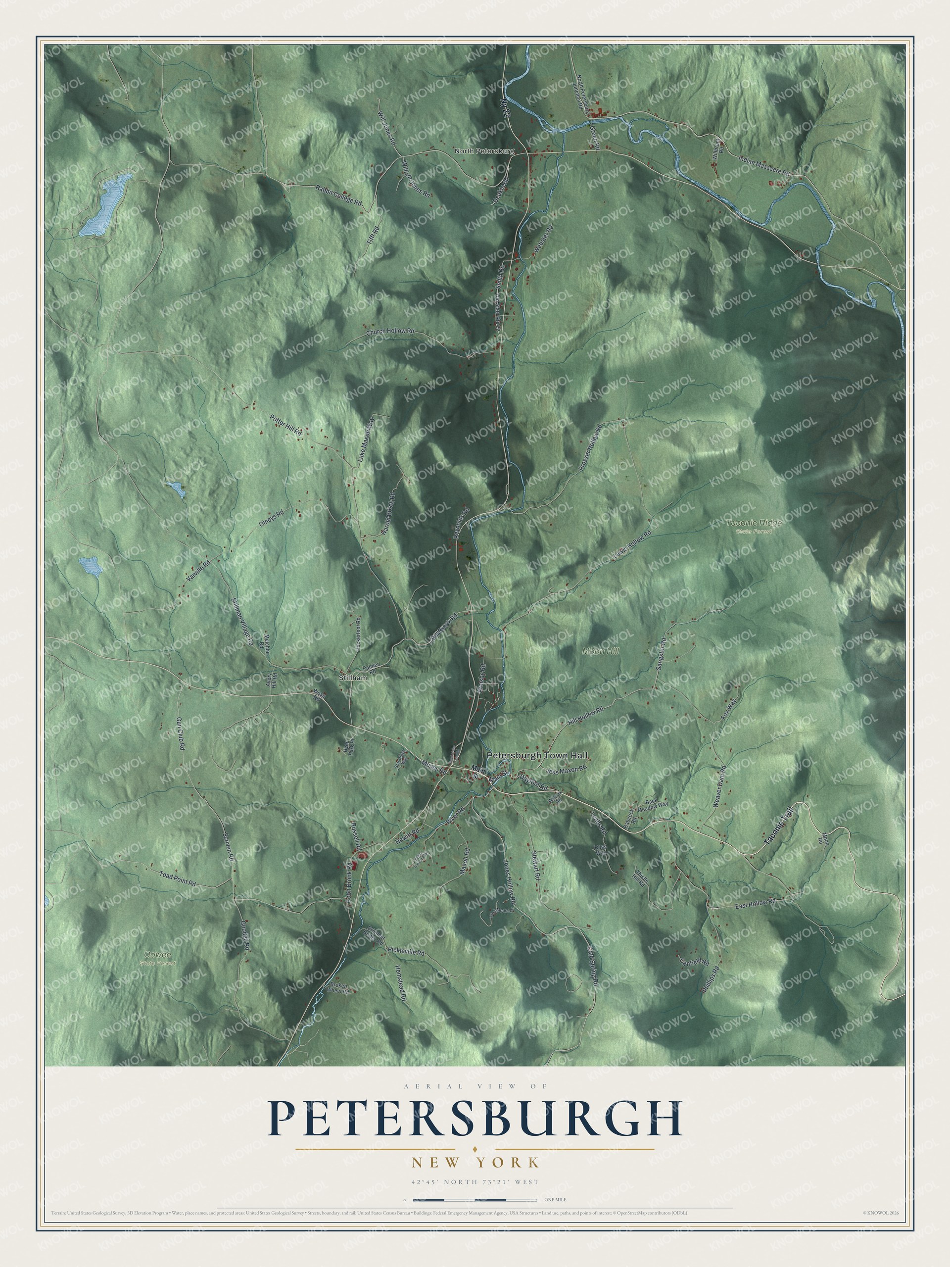 Watermarked full-map preview of Petersburgh, New York