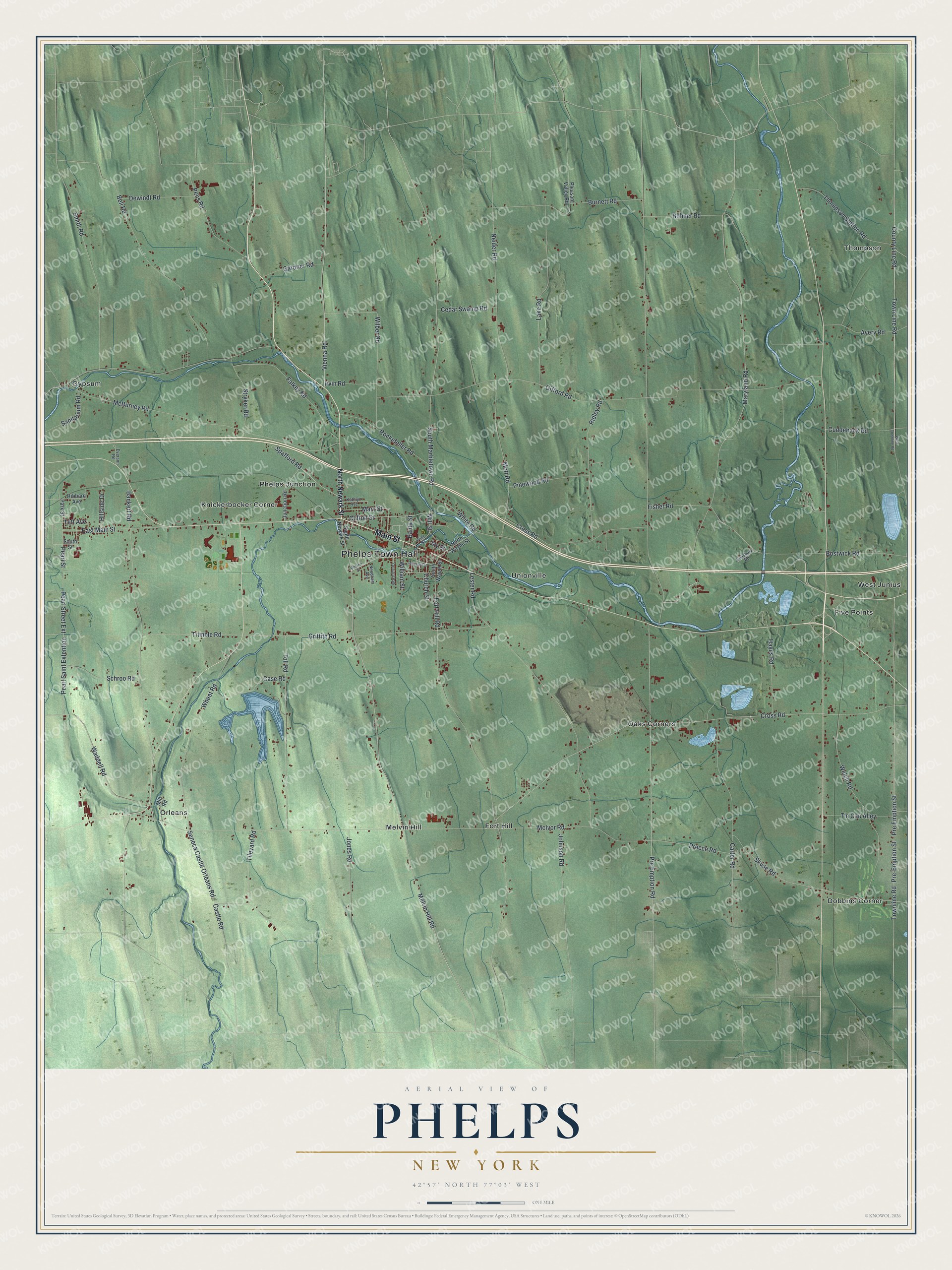 Watermarked full-map preview of Phelps, New York