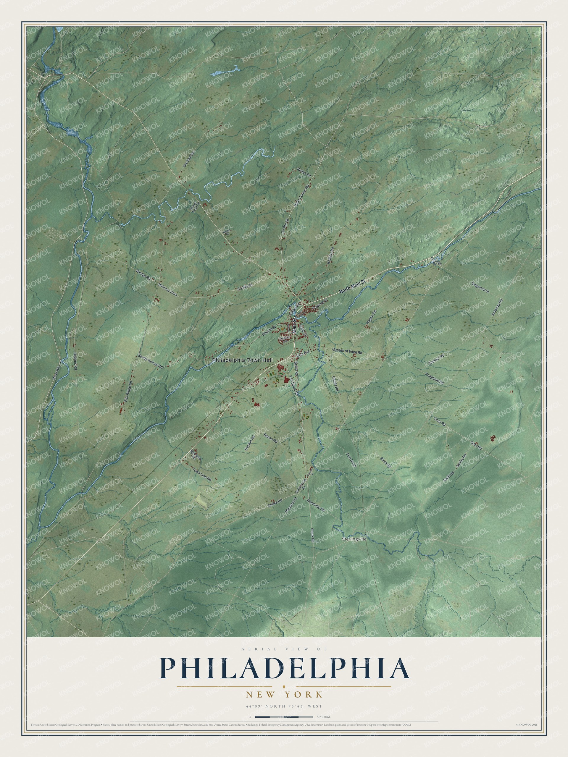 Watermarked full-map preview of Philadelphia, New York