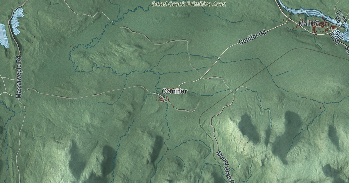 Map of Piercefield, New York
