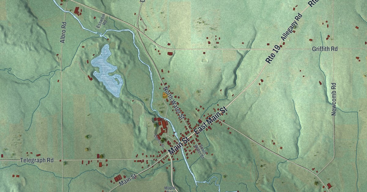 Map of Pike, New York