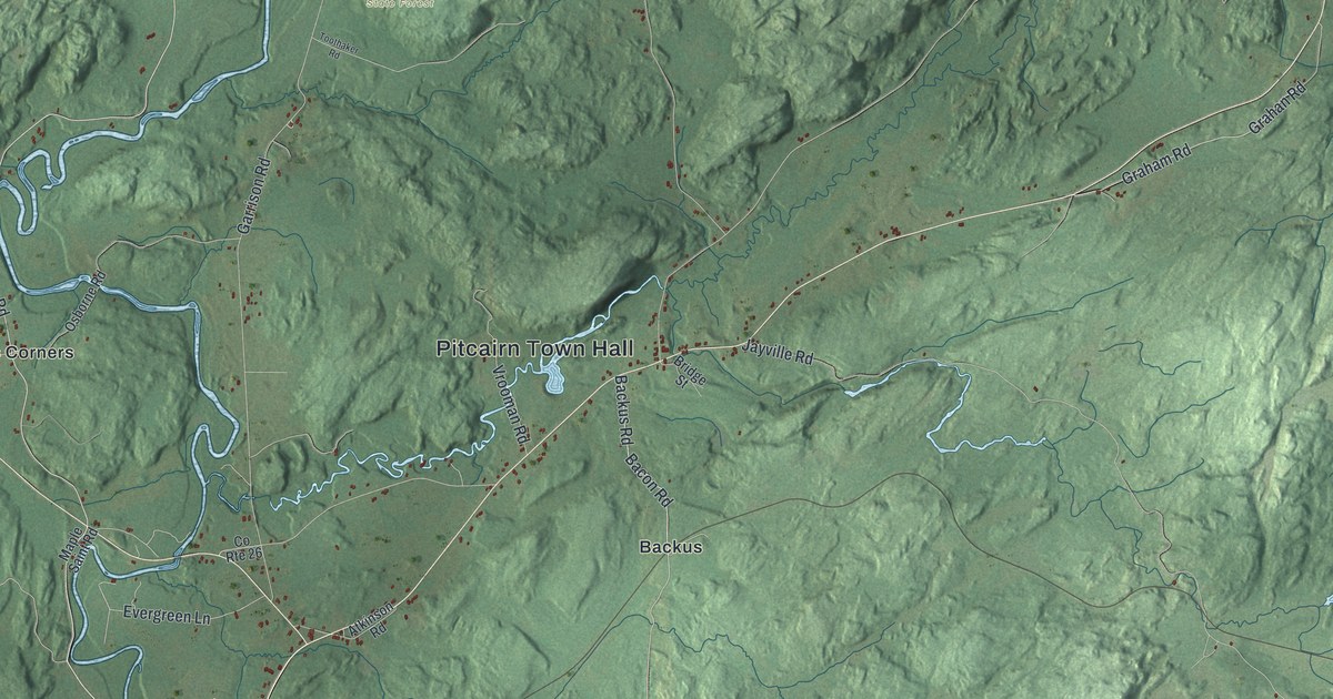 Map of Pitcairn, New York