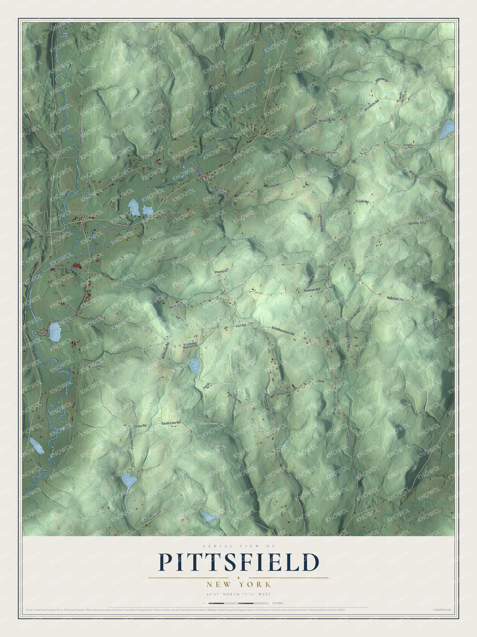 Watermarked full-map preview of Pittsfield, New York
