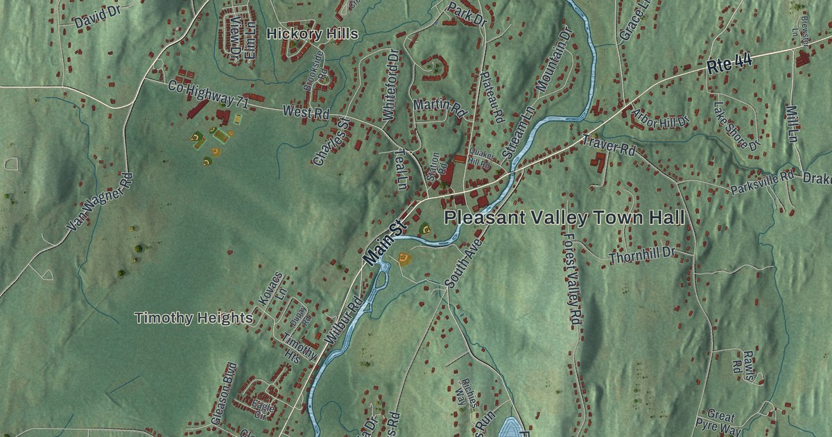 Map of Pleasant Valley, New York