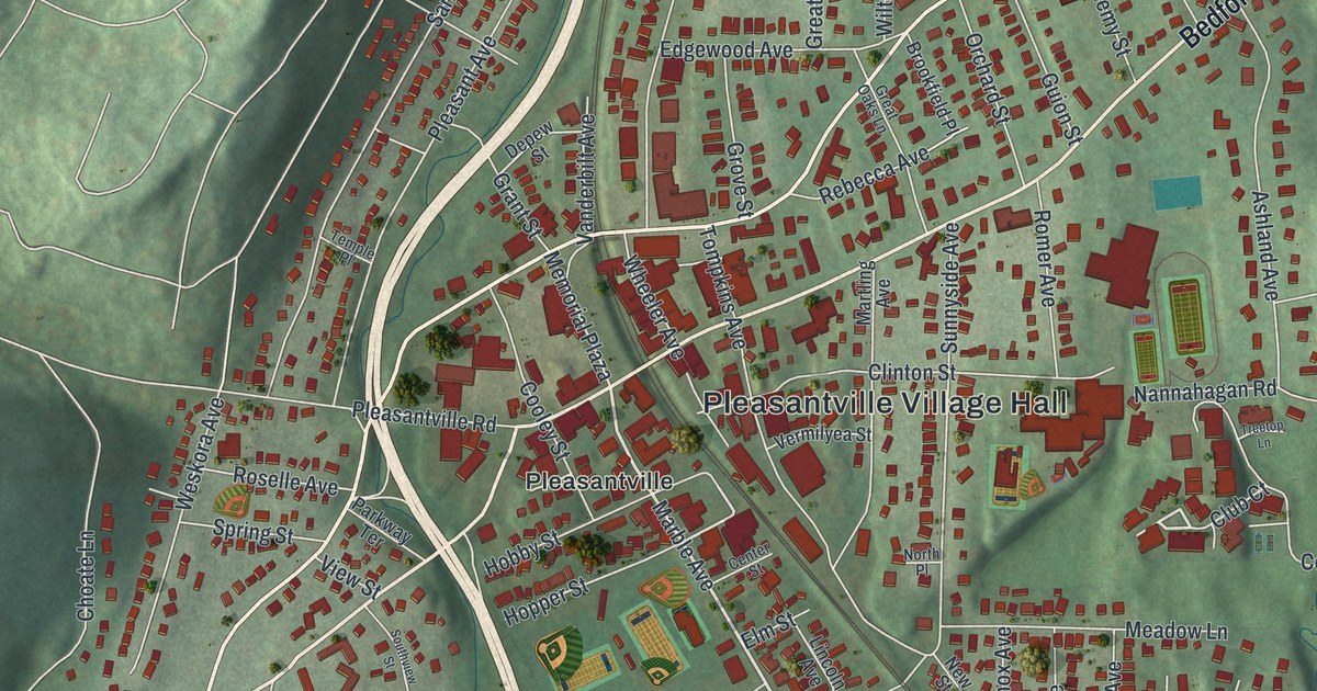 Map of Pleasantville, New York