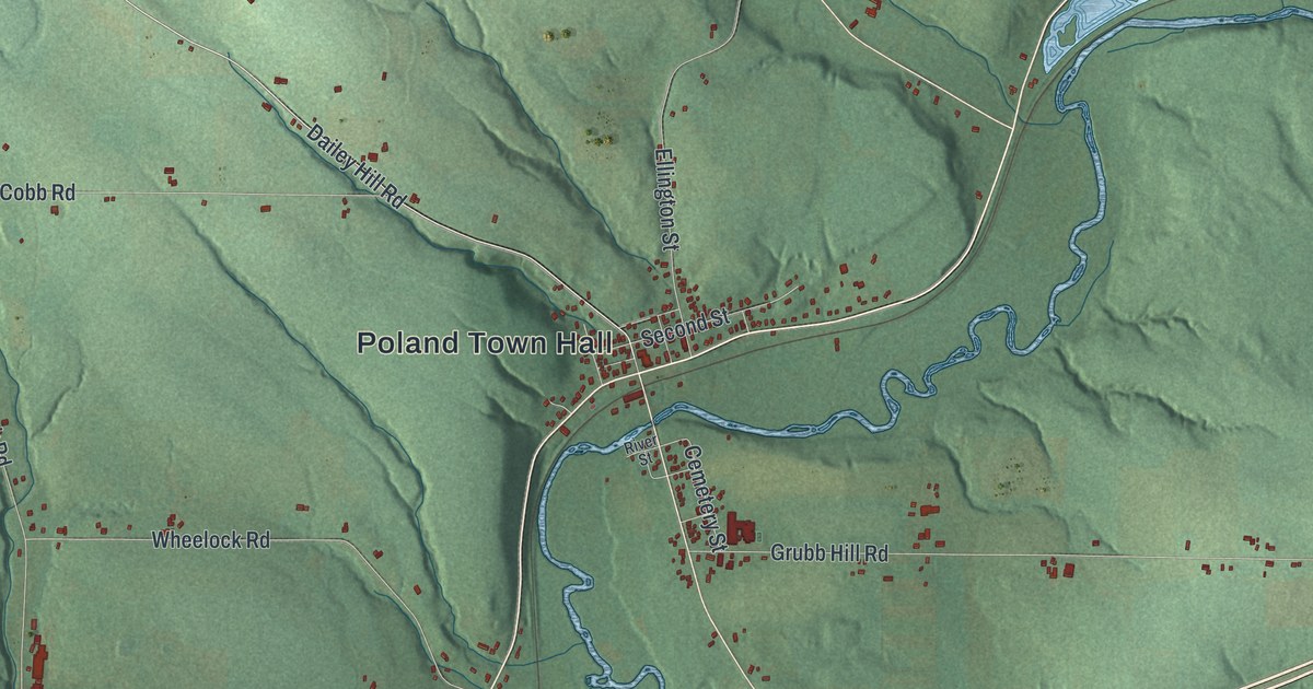 Map of Poland, New York