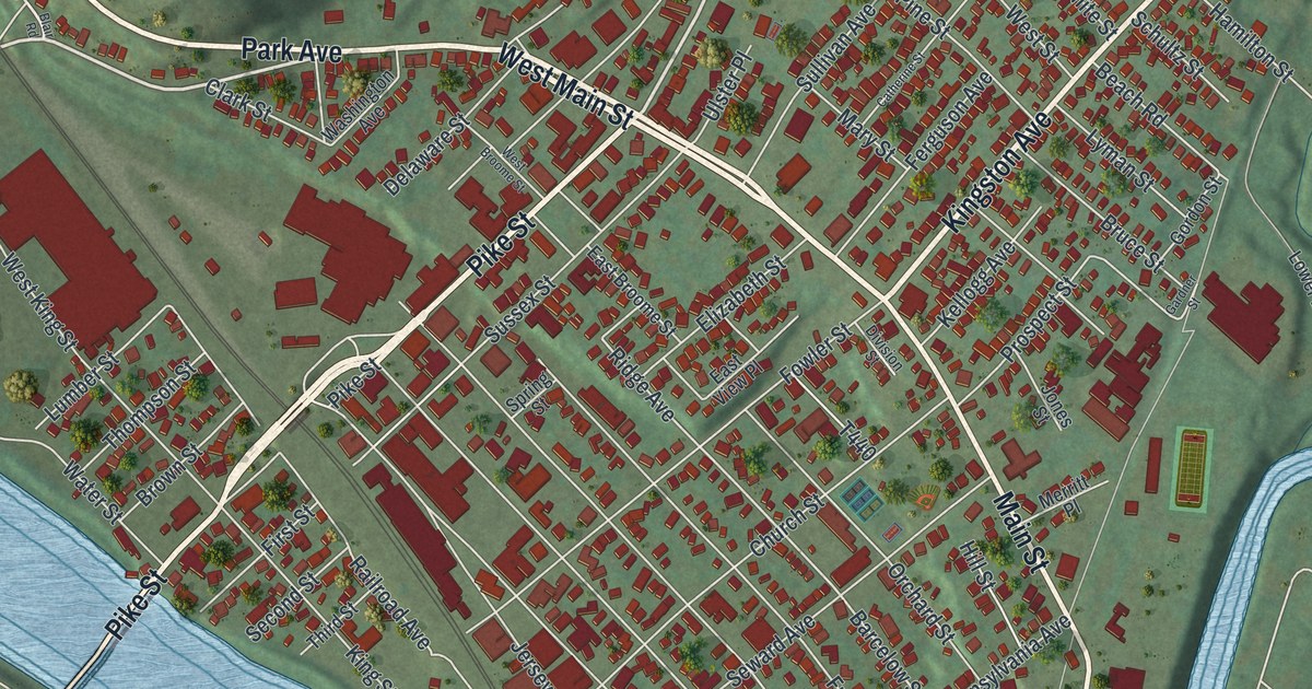 Map of Port Jervis, New York