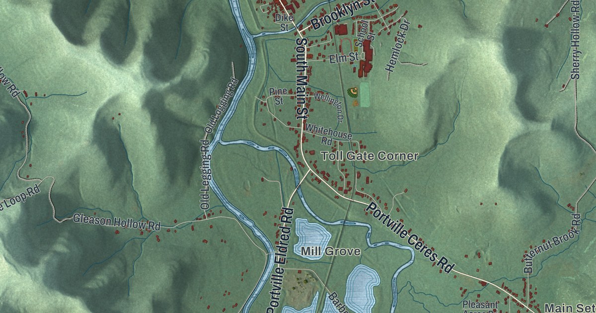 Map of Portville, New York