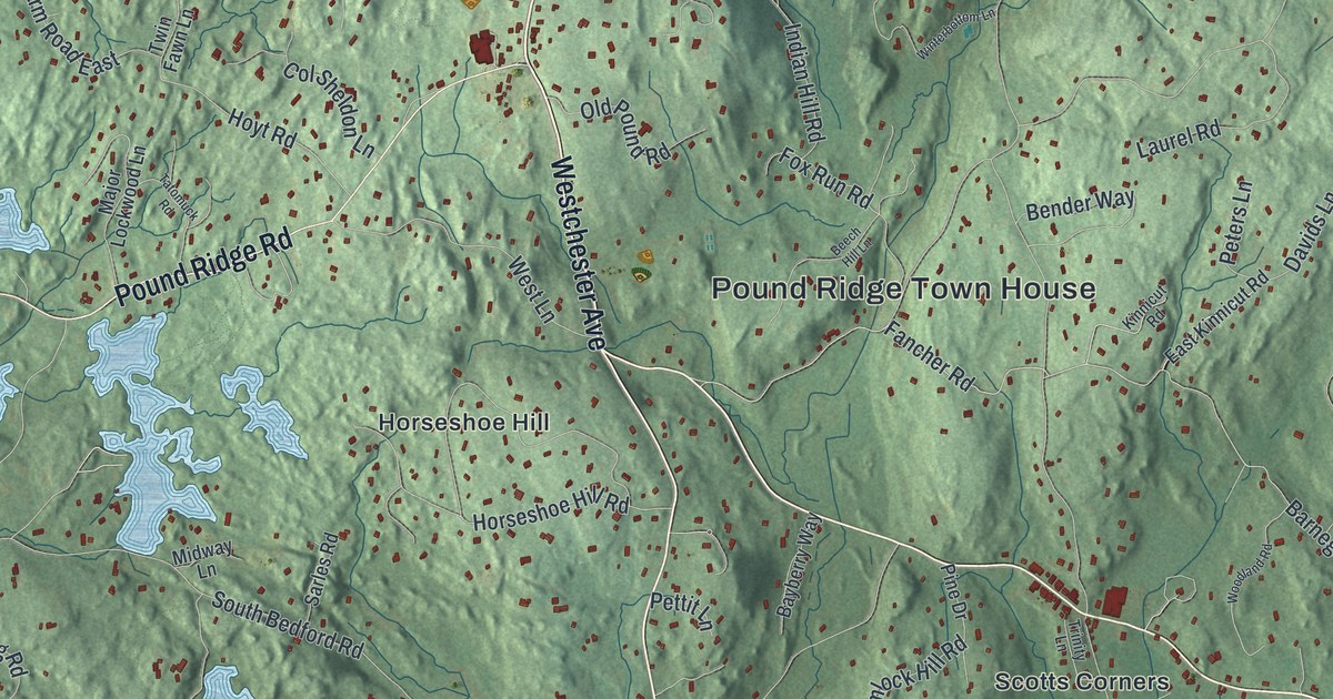 Map of Pound Ridge, New York