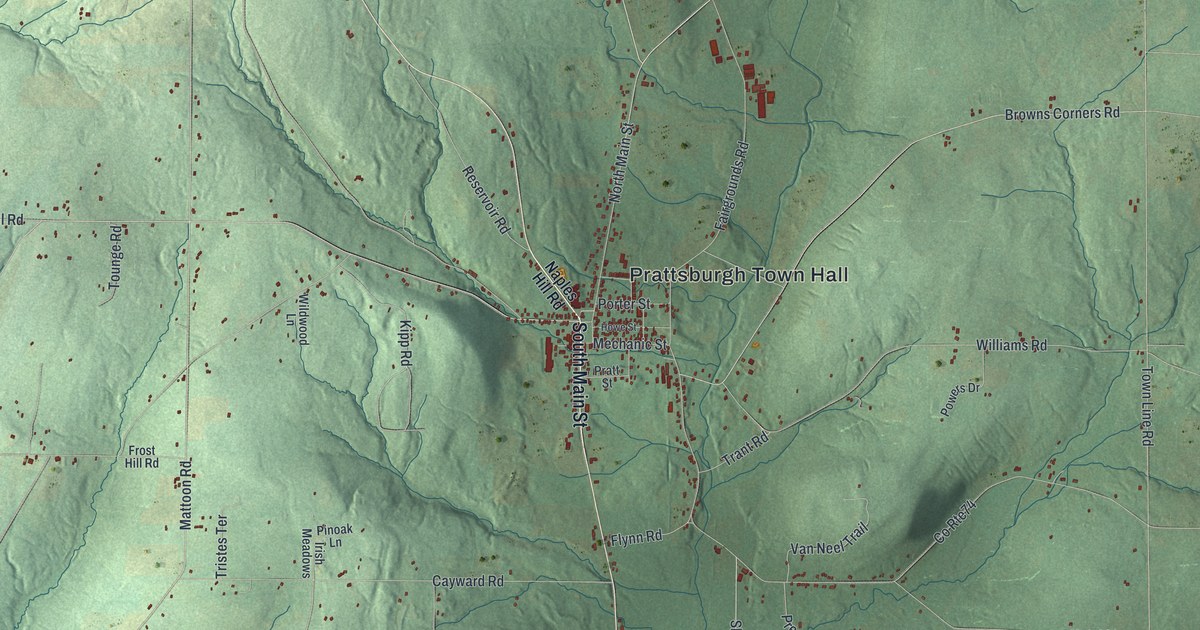Map of Prattsburgh, New York